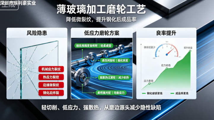 深圳市瑛利豪实业：薄玻璃加工磨轮工艺：降低微裂纹，提升钢化后成品率