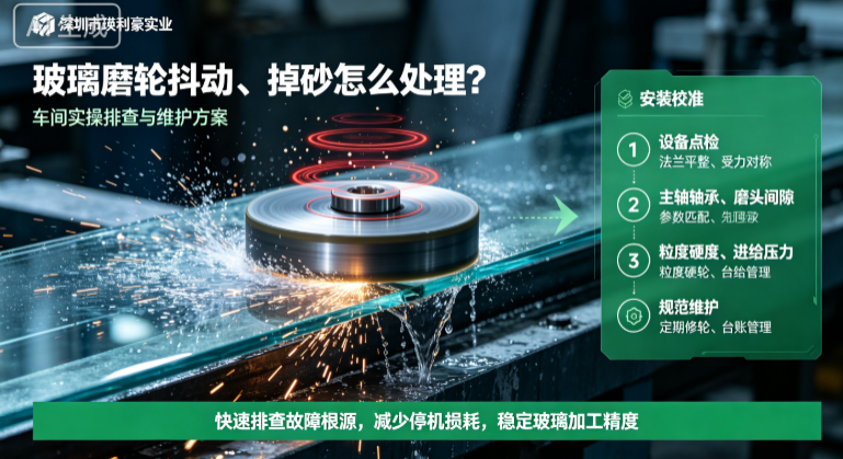 深圳市瑛利豪实业：玻璃磨轮抖动、掉砂怎么处理？车间实操排查与维护方案