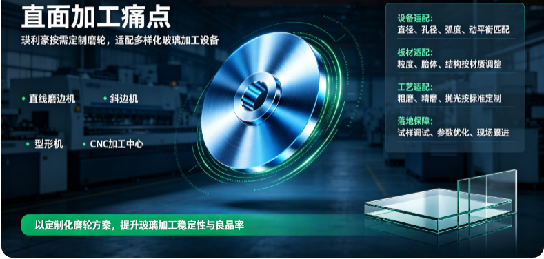 直面加工痛点，瑛利豪按需定制磨轮，适配多样化玻璃加工设备
