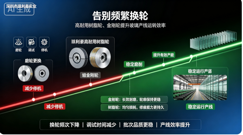 深圳市瑛利豪实业：告别频繁换轮，高耐用树脂轮、金刚轮提升玻璃产线运转效率