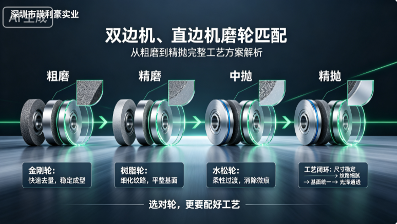 深圳市瑛利豪实业：双边机、直边机磨轮匹配：从粗磨到精抛完整工艺方案解析