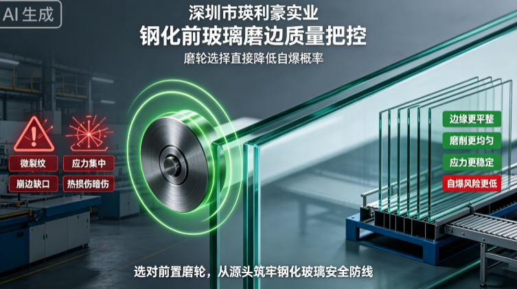 深圳市瑛利豪实业：钢化前玻璃磨边质量把控，磨轮选择直接降低自爆概率