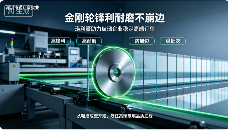金刚轮锋利耐磨不崩边，瑛利豪助力玻璃企业稳定高端订单