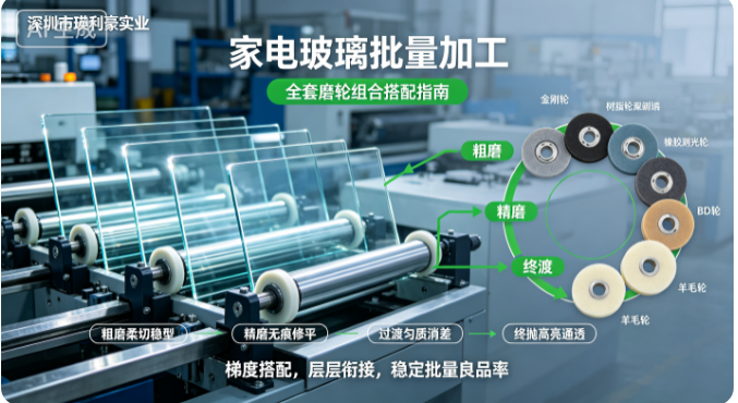 深圳市瑛利豪实业：家电玻璃批量加工，全套磨轮组合搭配指南