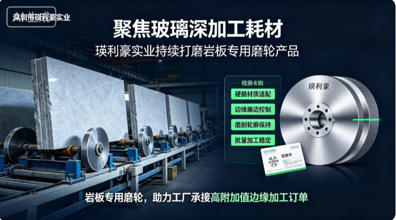 聚焦玻璃深加工耗材，瑛利豪实业持续打磨岩板专用磨轮产品