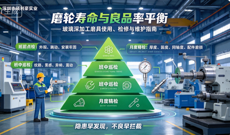 深圳市瑛利豪实业：磨轮寿命与良品率平衡：玻璃深加工磨具使用、检修与维护指南