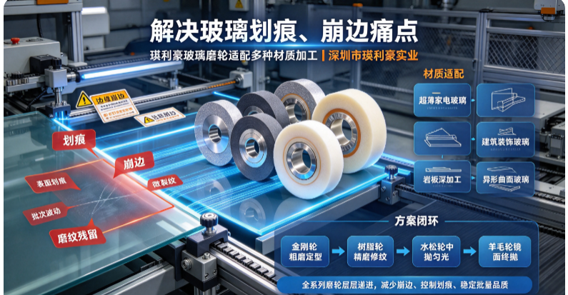 解决玻璃划痕、崩边痛点，瑛利豪玻璃磨轮适配多种材质加工